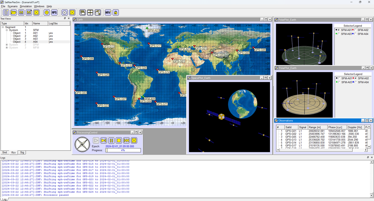 Beispiel Screenshot GNSS Erde