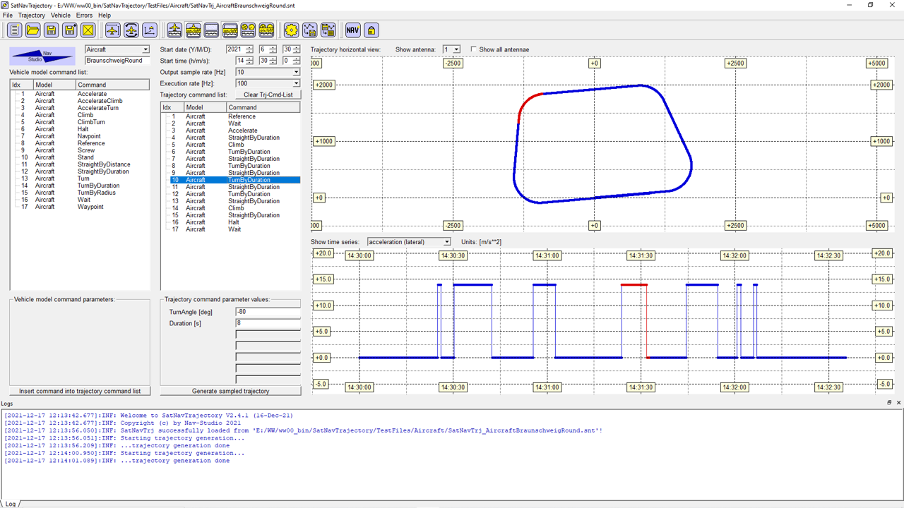 Beispiel Screenshot Flugzeug Platzrunde