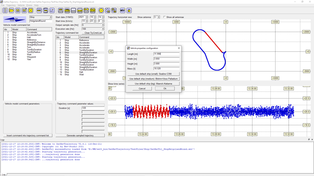 Beispiel Screenshot Schiff Inselrunde