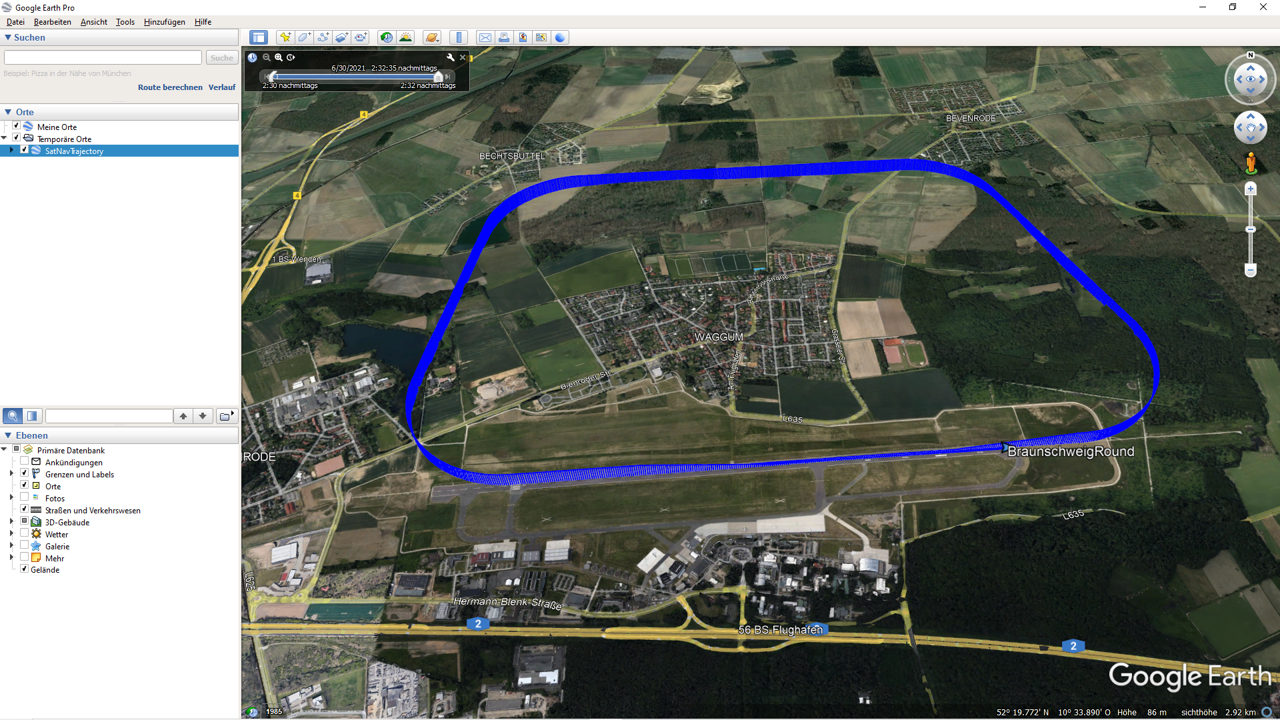 Beispiel Screenshot Braunschweig Platzrunde Google Earth